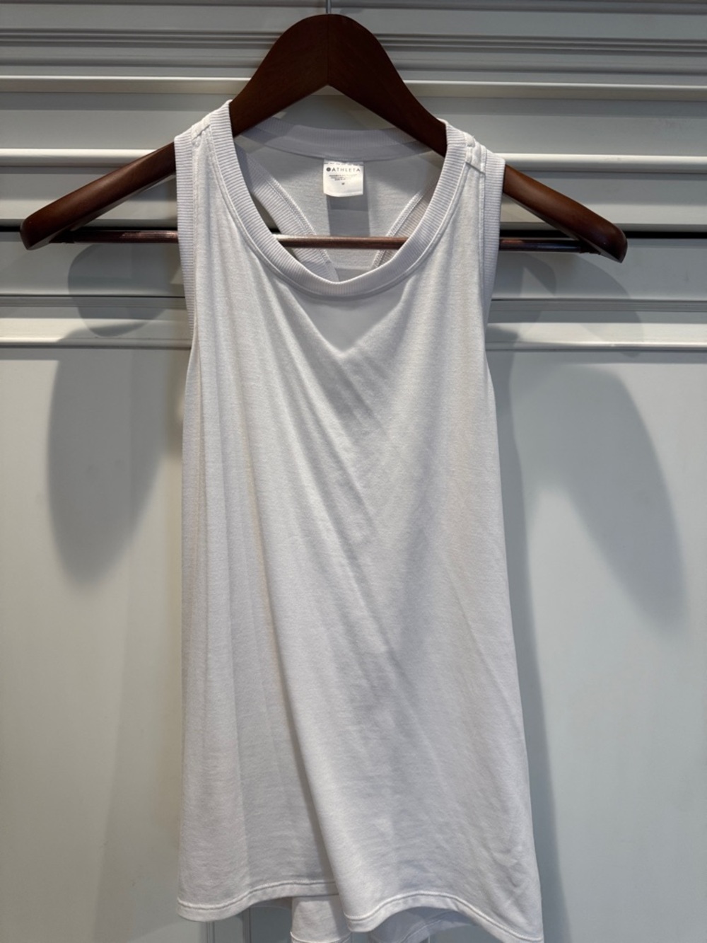 Athleta White Racerback Tank Top